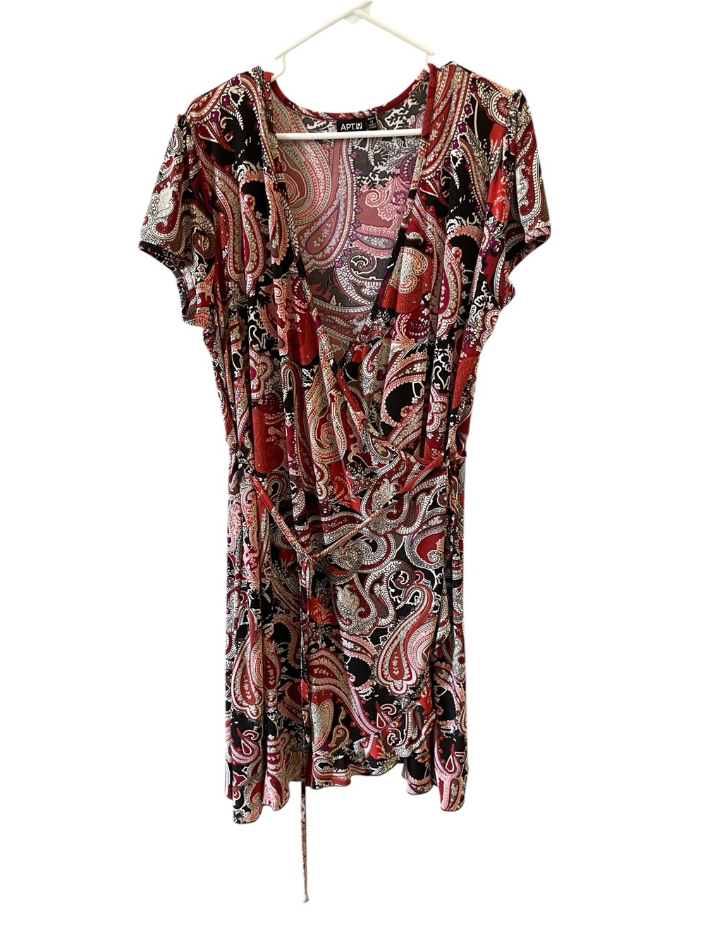 Apt. 9 Multi Color Paisley Wrap Dress size 1X